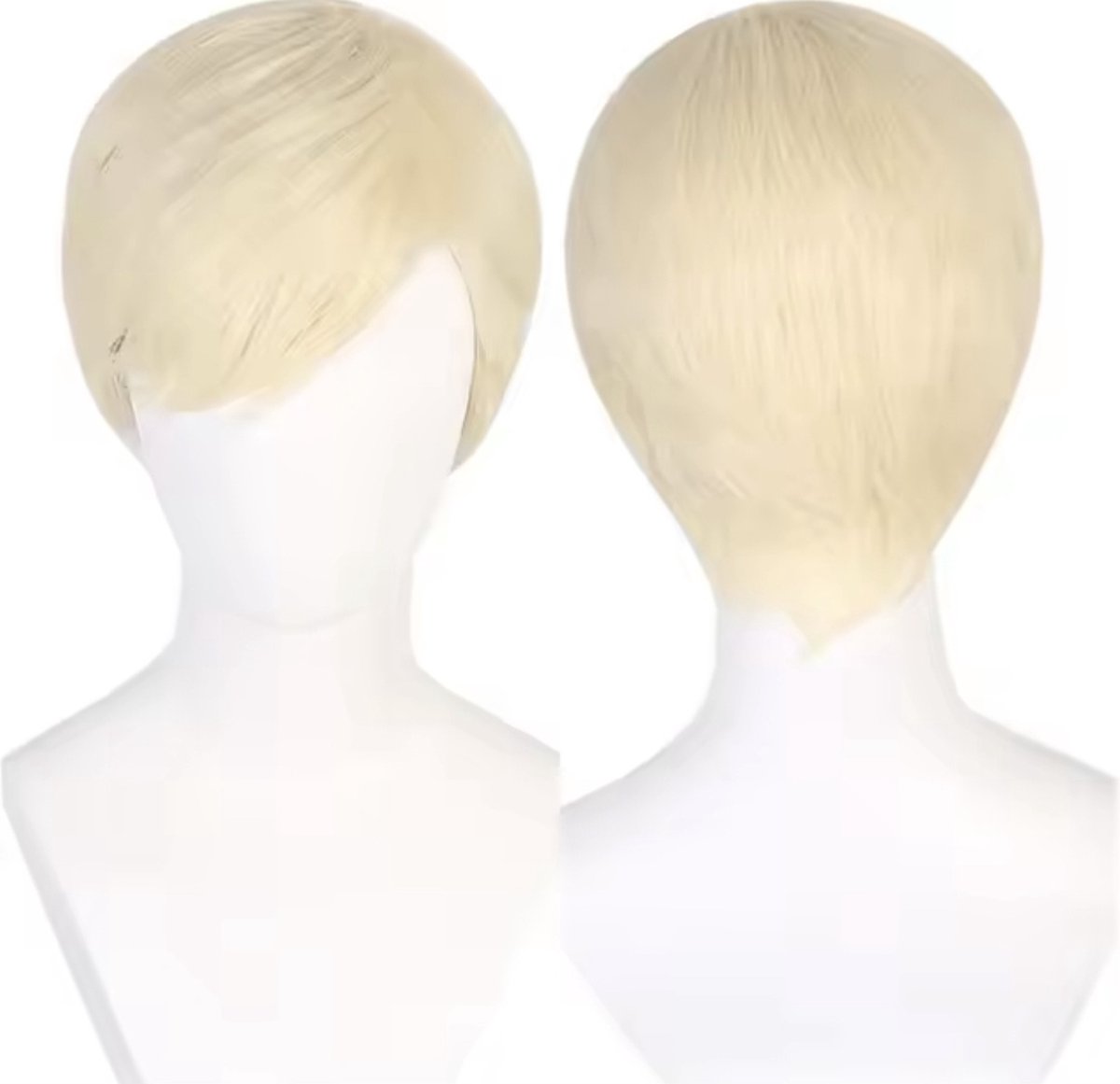 Ken look pruik - Blonde pruik man - Blond kort haar - Korte blonde herenpruik - One size - Themafeest - Cosplay - Carnaval